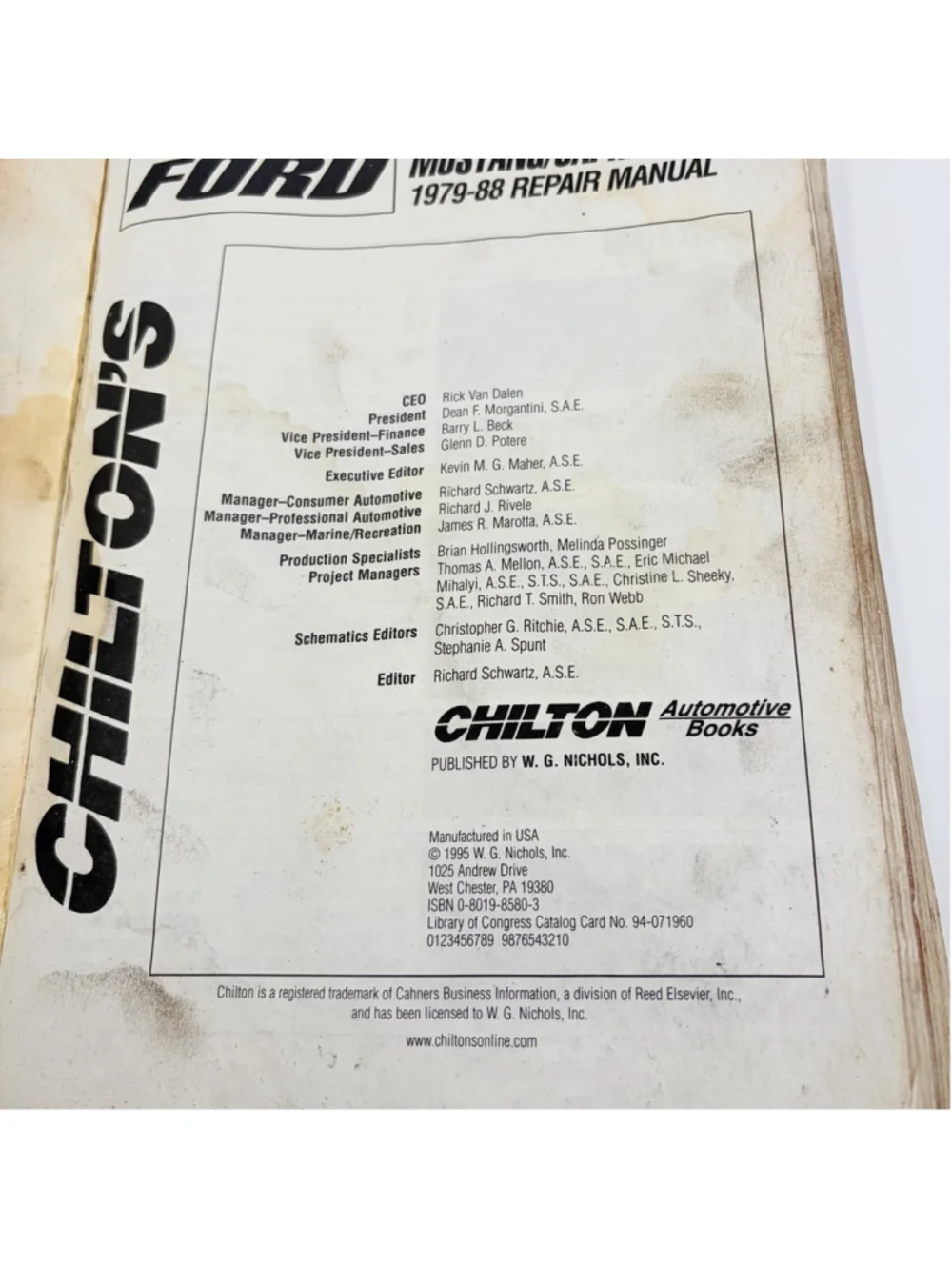 Chilton Repair Manual - 1979-1988 Ford Mustang/Mercury Capri - 26604